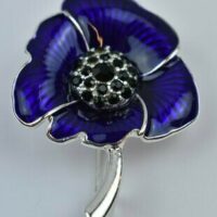 Purple Poppy Brooch