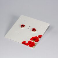 Red Poppy Stud Earring Small