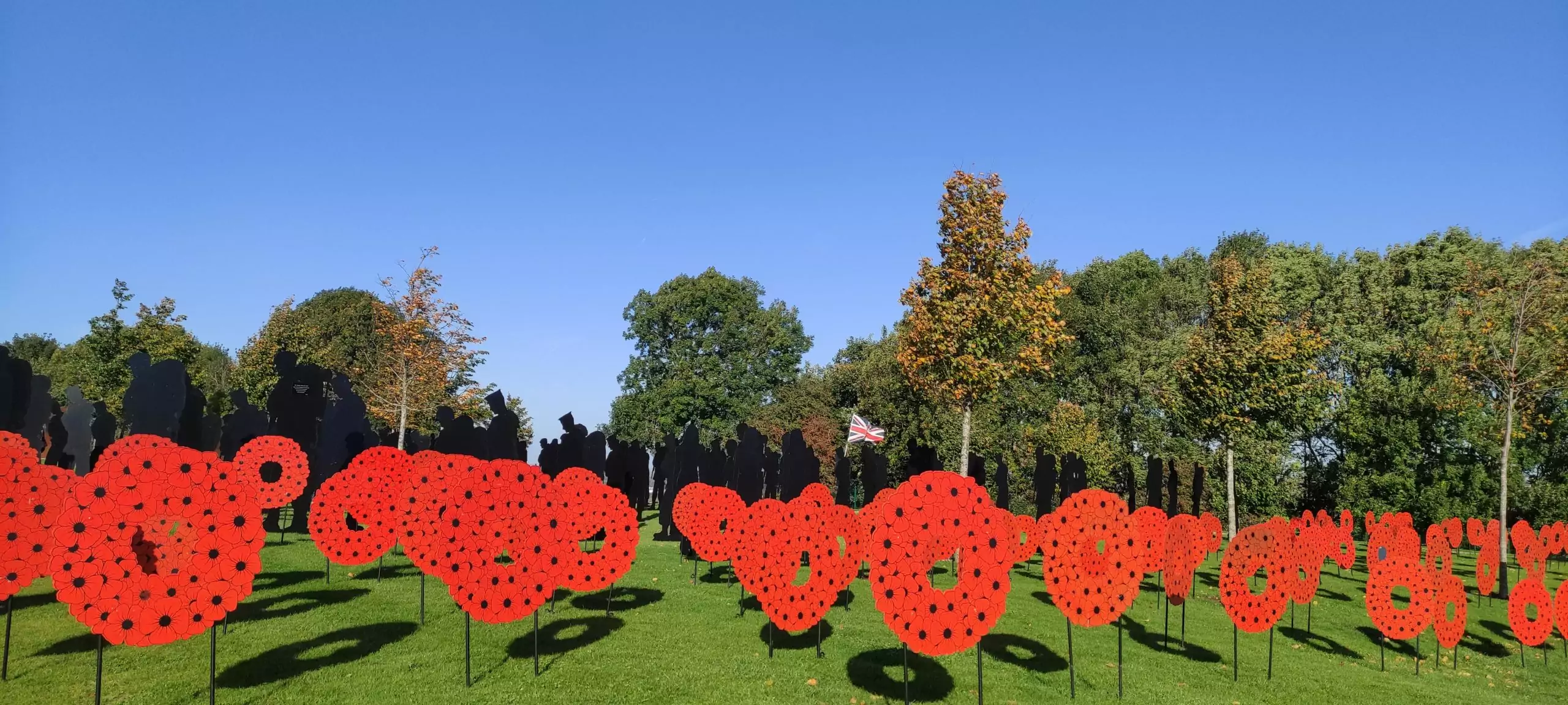 The International Bomber Command Centre in a field of poppies